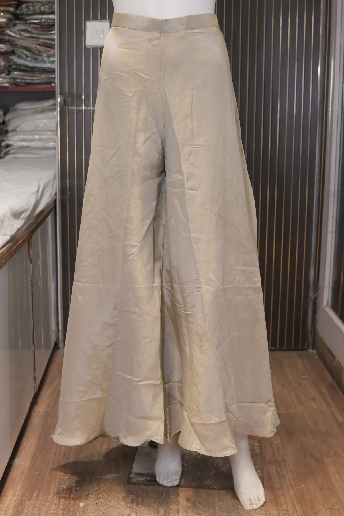 Beige Embroidered Elephant Motif Peplum Kurta Top thumbnail 3
