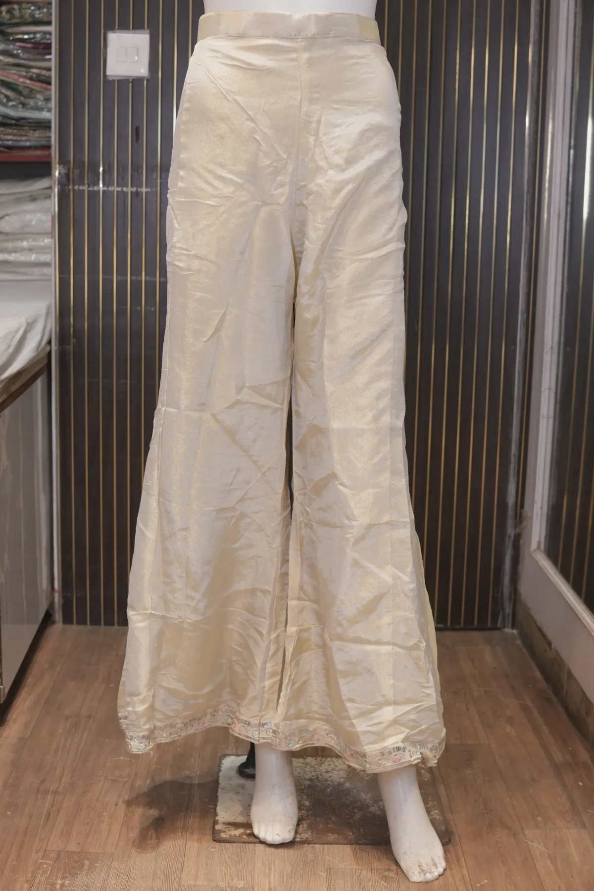 Ivory Embroidered Straight Kurta with Cigarette Pants & Dupatta thumbnail 6
