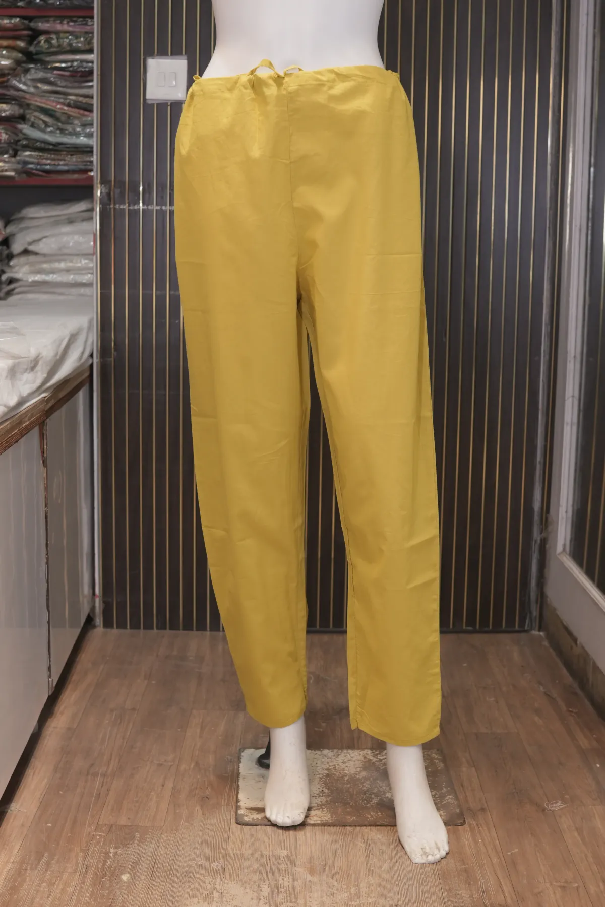 Mustard Yellow Embroidered Straight Kurta Pant Set with Dupatta thumbnail 6