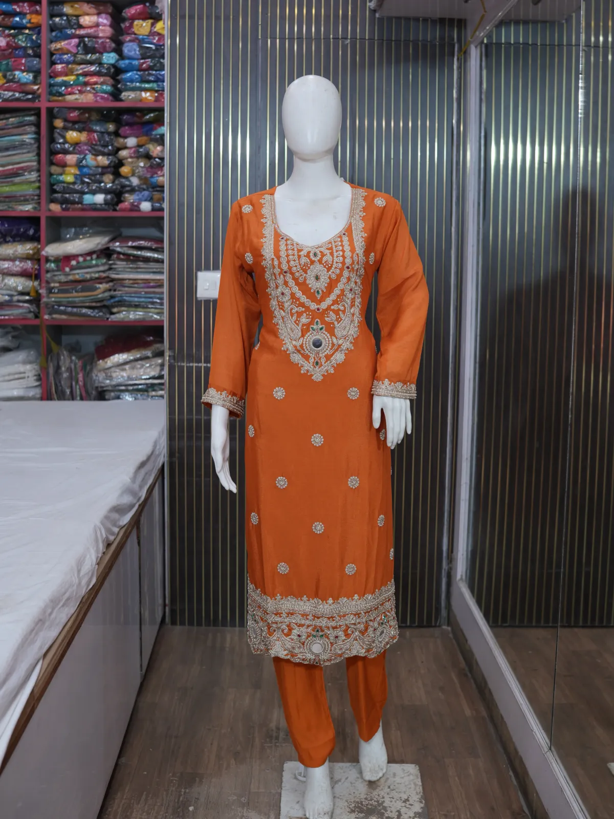Rustic Ember – Embroidered Festive Salwar Suit Set thumbnail 3