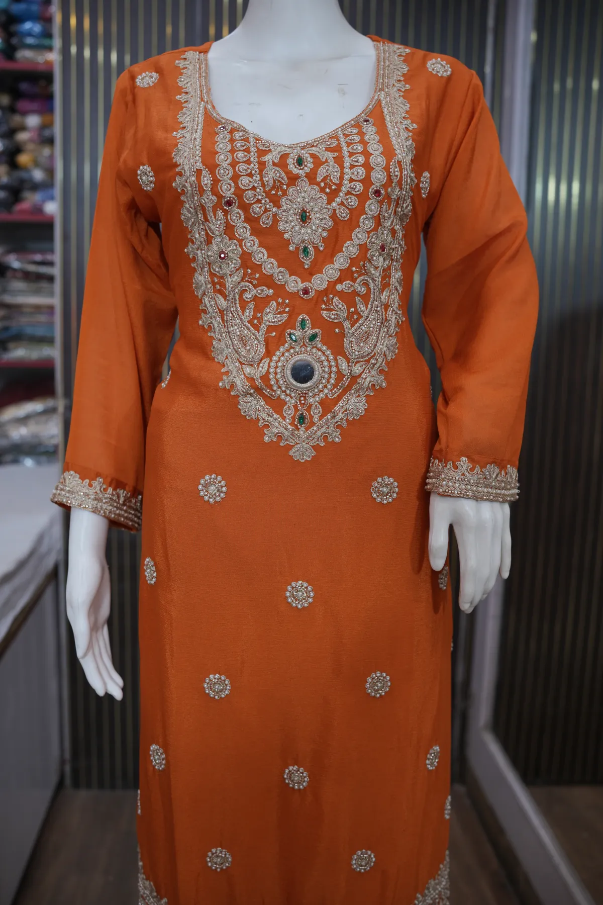 Rustic Ember – Embroidered Festive Salwar Suit Set thumbnail 4